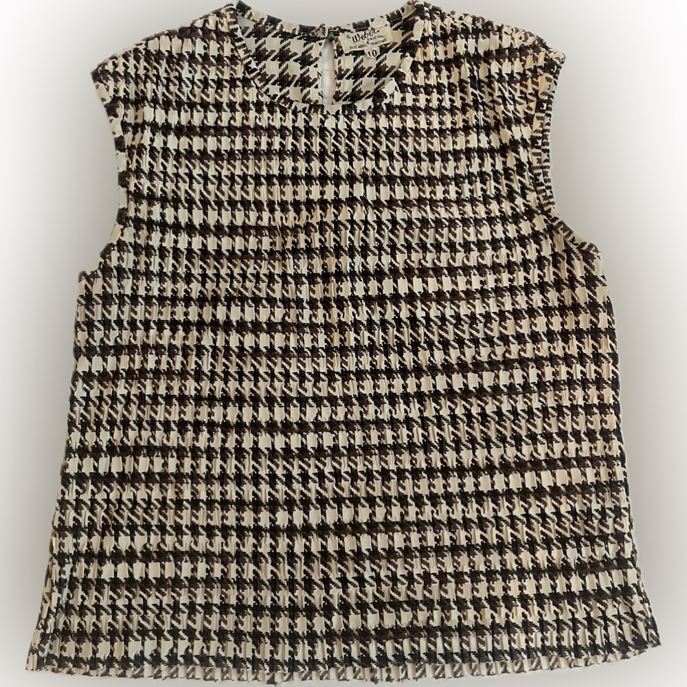 Beautiful Vintage Mod Houndstooth Crop Sheath Size S